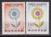 Турция 1964 Стилизованный цветок Европа СЕПТ 1917-1918 MNH