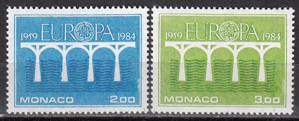 Монако 1984 25 лет организации Европа СЕПТ 1622-1623 MNH