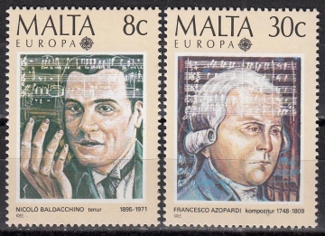 Мальта 1985 Европейский год музыки Европа СЕПТ 726-727 MNH