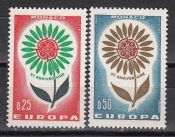 Монако 1964 Стилизованный цветок Европа СЕПТ 782-783 MNH