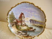 Тарелка декоративная,живопись,Лимож,1890-1920 гг,32см