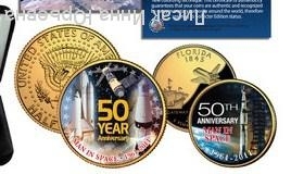 Набор из 2-х монет США ,50 лет в Космосе