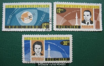 Вьетнам 1964 Быковский Терешкова Sc#291-293 Used