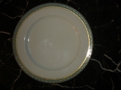 Старин.тарелка для второго,золочение, фарфор,Богемия,Австрия 1873-1918,FISCHER&MIEG -PIRKENHAMMER