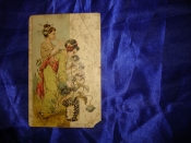 Старинная открытка. ДВЕ ГЕЙШИ, с подрисовкой, Россия