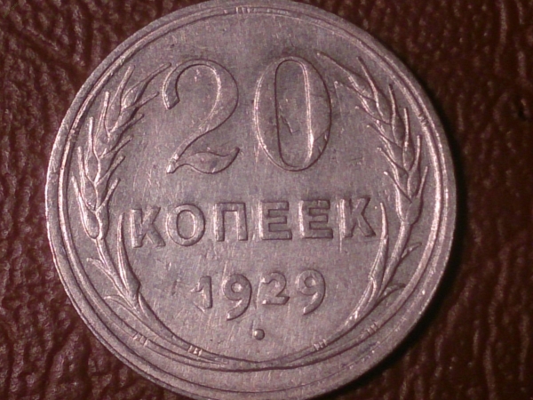 20 копеек 1929 год (Состояние VF+) _211_