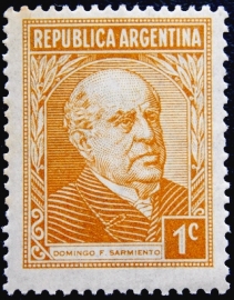 Аргентина 1936 год . Доминго Фаустино Сармьенто (1811-1888), Президент, Писатель .