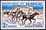 Сенегал 1961 год . Местный спорт и развлечения . Скачки .
