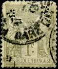 Франция 1883 год . Аллегория . 1 fr . Каталог 8 € . (2)