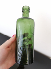 Старое стекло Кёнигсберга Бутылка зеленое стекло надпись 