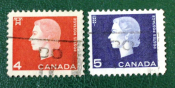 Канада 1962-63 Елизавета II Sc#404, 405 Used