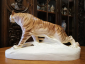 Редкая скульптура тигра Скульптор Otto Jarl (1856-1915 гг.) Керамика Чехословакия Начало 20 века - вид 4