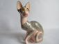 Кот сфинкс ,авторская керамика,Вербилки - вид 3