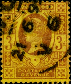 Великобритания 1887 год . Королева Виктория . 003 p. Каталог 5,0 £ . (5)