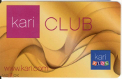 Пластиковая карта сети магазинов KARI Club