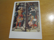 Открытка . Искусство ИЗОГИЗ 1957 г. Лукас ван Лейден. Две створки триптиха 