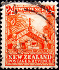 Новая Зеландия 1935 год . Резной Дом Маори . Каталог 3,50 £ . (3)