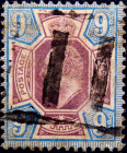 Великобритания 1902 год . король Эдвард VII . 9 p . Каталог 75 £ . (3)