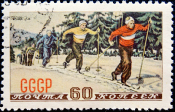 СССР 1952 год . Зимние виды спорта , лыжи . Каталог 1,50 €. (5)