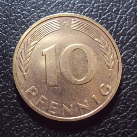 Германия 10 пфеннигов 1992 g год.