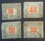 Венгрия 1915-20 Доплатные марки Sc#J32, J37, J38, J40