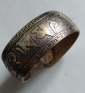 Широкий браслет ручной работы из тибетского серебра - вид 1