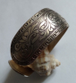 Широкий браслет ручной работы из тибетского серебра - вид 2