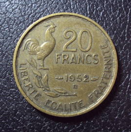 Франция 20 франков 1952 b год.