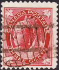 Канада 1898 год . Queen Victoria 3 c . Каталог 2,25 £. (007)