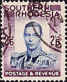 Родезия Южная 1937 год . Король Георг VI . 2,6 s . Каталог 8,50 £ . (7)