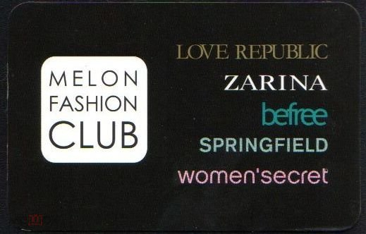 Пластиковая дисконтная карта. MELON Fashion Club