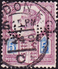 Великобритания 1888 год . Королева Виктория . 005 p. Каталог 15 £ . (9) 