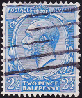  Великобритания 1924 год . Король Георг V . 2,5 p . Каталог 3,0 £ . (5)