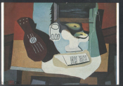 Открытка германия г. Картина Натюрморт гитара худ. Пабло Пикассо живопись, чистая К006-3