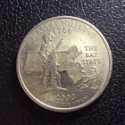 США 25 центов 2000 p год Массачусеттс.