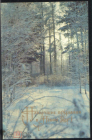 Открытка СССР 1970 г. С Новым Годом! Зима, лес фото. Б. Раскина чистая с маркой