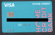 Пластиковая банковская карта Свобода Visa ХоумКредит неименная NFC UNC без обращения вид 3