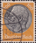 Германия , рейх . 1933 год . Гинденбург (1847-1934), 2nd President 100 pf . Каталог 17,0 €.(5)