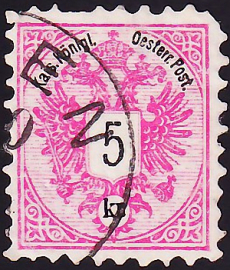 Австрия 1883 год . Герб . Каталог 0,40 €